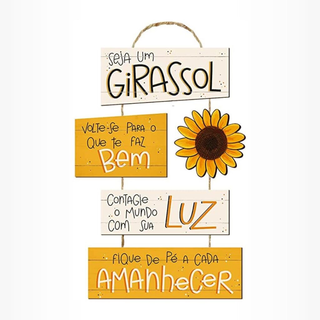 Placa Decorativa com Frases