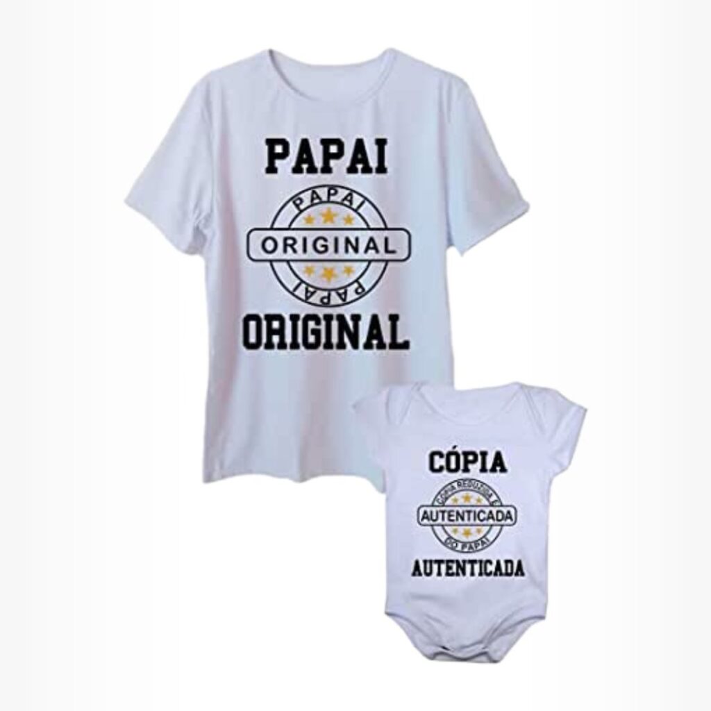 Kit camiseta de pai e filhos